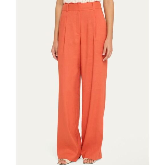 Veronica Beard High Waisted Wide Leg Pleated Front Trouser Pants Size 8
